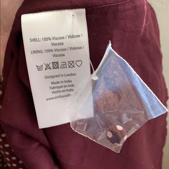 NWT Emily and Fin Susanna Polka Dot Midi Dress - Picture 10 of 10